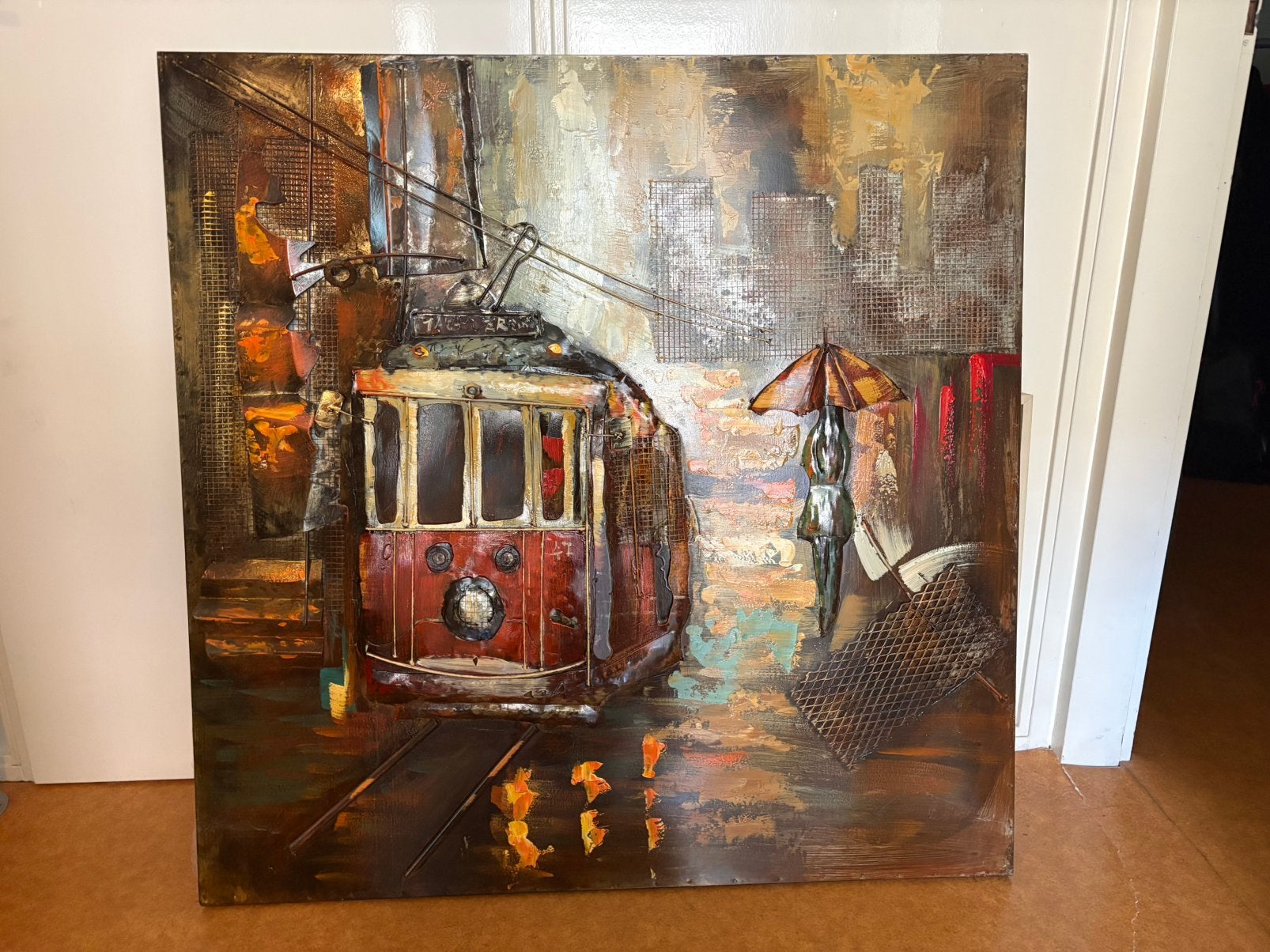 Metalen schilderij 3D, Ophalen