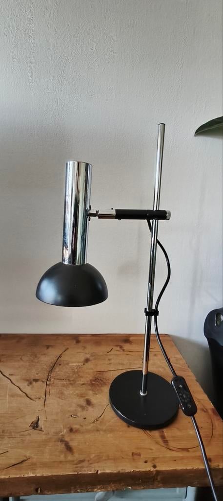 Verstelbare Cosack Leuchten Space Age jaren 60 tafellamp, Ophalen, Metaal, Minder dan 50 cm