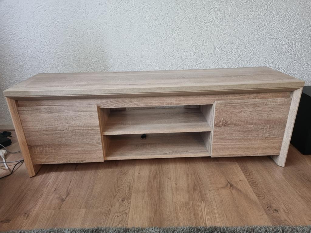 Moderne TV-meubel met opbergruimte, Ophalen, 100 tot 150 cm, Zo goed als nieuw, Minder dan 100 cm
