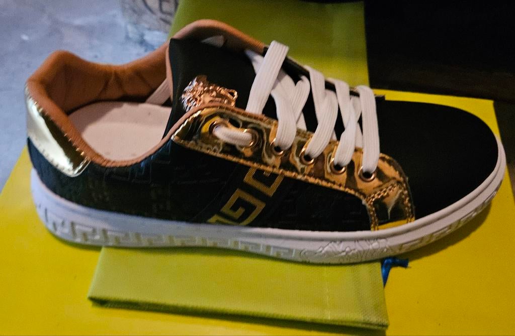 Versace Jeans Couture Sneakers Zwart/Goud, Zwart, Nieuw, Ophalen of Verzenden, Sneakers of Gympen