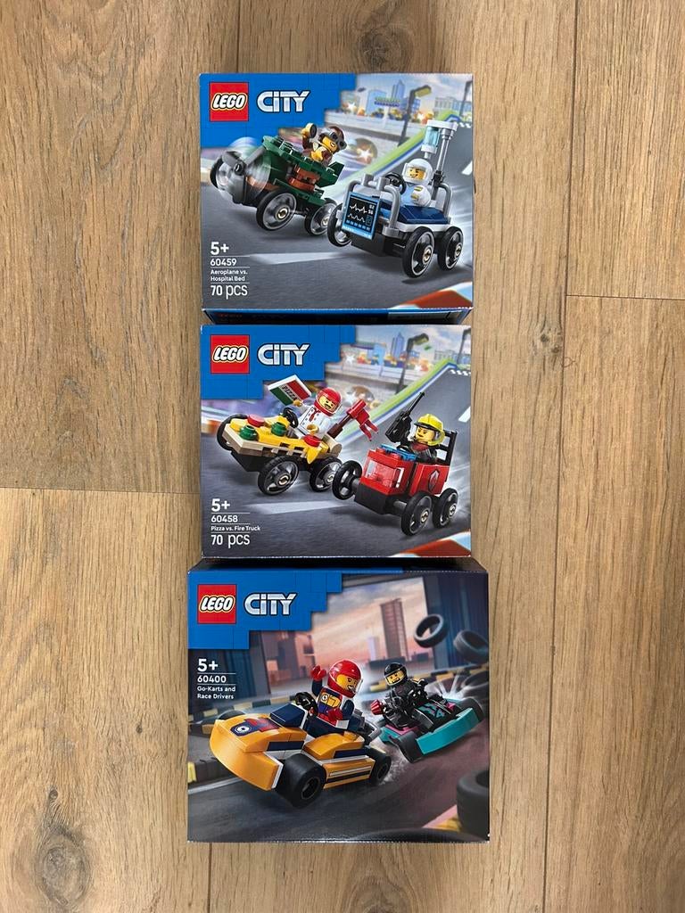 🆕 “NIEUW” LEGO Raceauto bundle 60400 / 60458 / 60450 (MiSB), City, Nieuw, Ophalen of Verzenden, Complete set