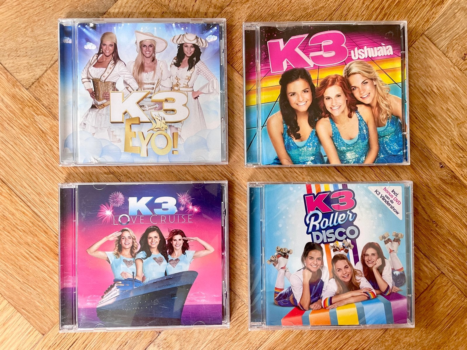 4x K3 CD’s met oa. Love Cruise en Rollerdisco (deels nieuw), Ophalen of Verzenden, Zo goed als nieuw, Muziek, 6 tot 9 jaar