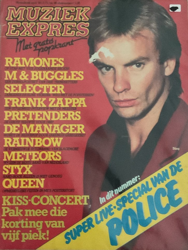 Muziek Expres met Police special, Quee en Kiss, Verzenden, Gelezen, Artiest