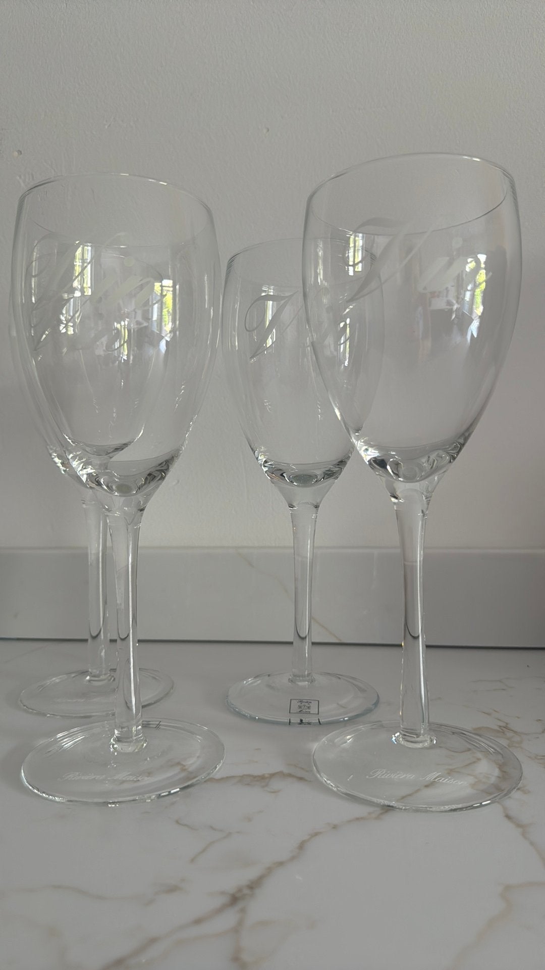 Riviera Maison wijnglazen 'Vin' - Set van 4, Ophalen, Glas of Glazen, Overige stijlen, Glas