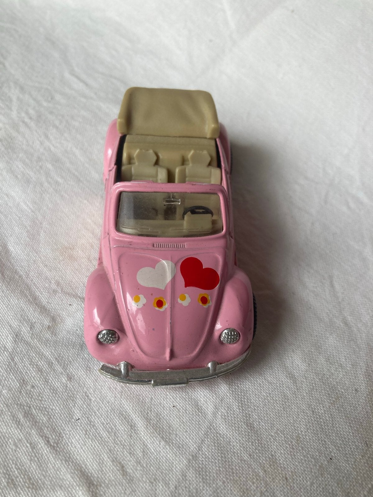 Roze VW Kever Cabriolet Speelgoedauto - MG Toy 1:35, Ophalen of Verzenden, Zo goed als nieuw, Auto