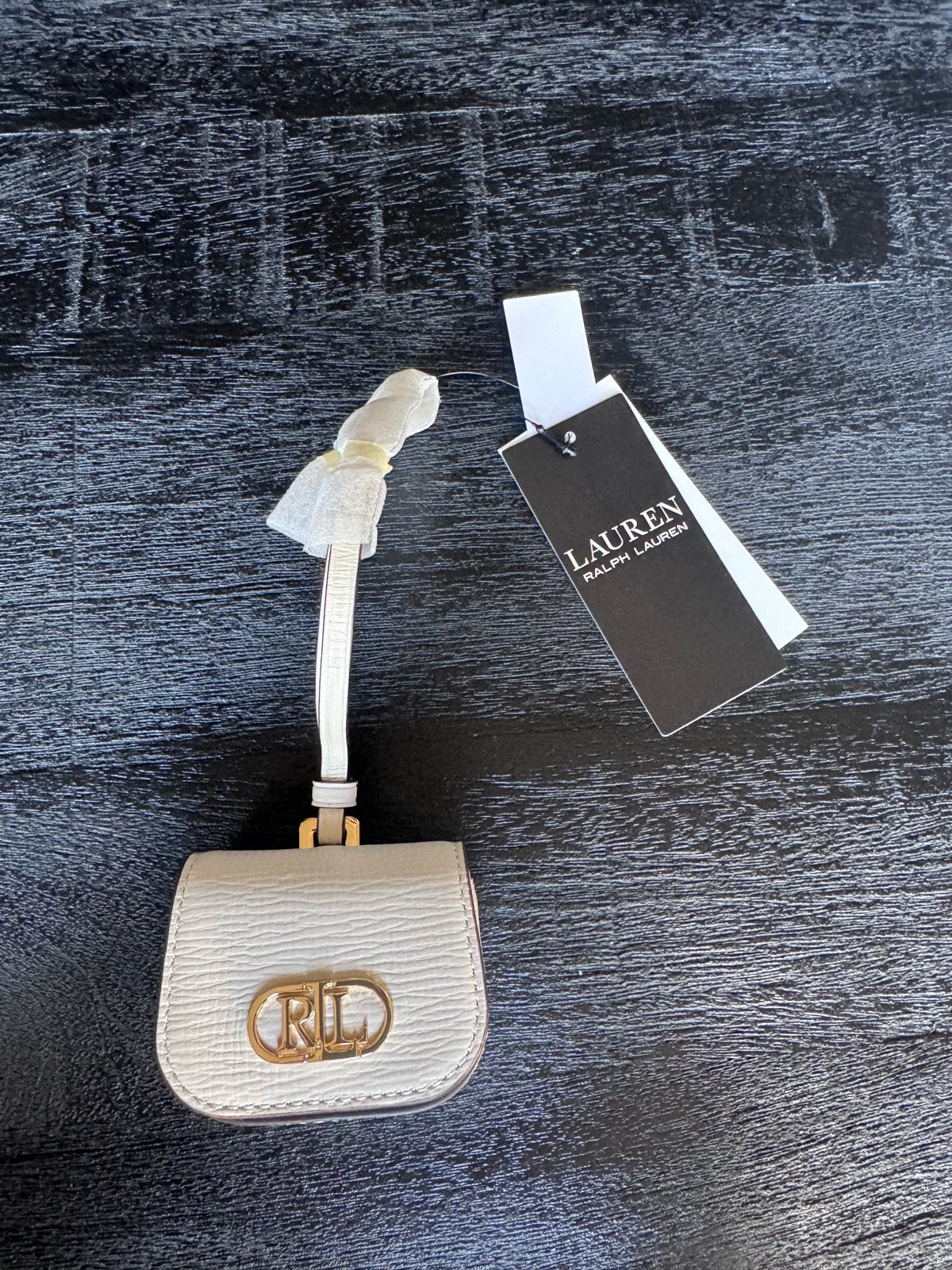 Ralph Lauren Saffianoleer Tasbedel - Nieuw met kaartjes, Ophalen of Verzenden, Nieuw, Beige, Overige typen