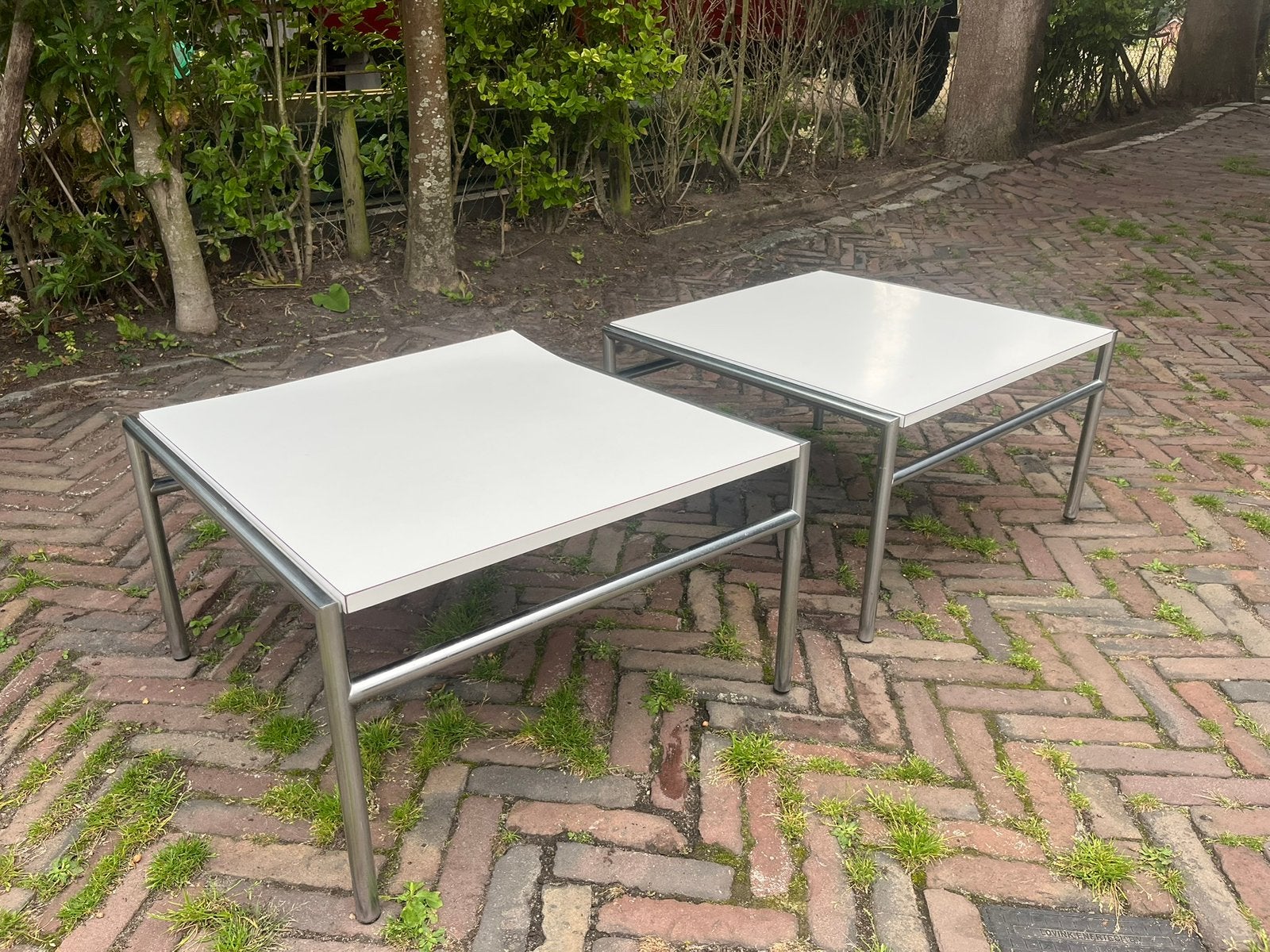 Mooie vintage salontafels! Gispen stijl!, Huis en Inrichting, Tafels | Salontafels, Ophalen, Zo goed als nieuw, Vierkant, 50 tot 100 cm