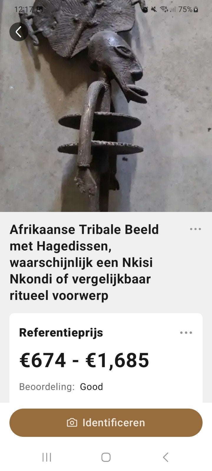 Afrikaans Tribaal Beeld met Hagedissen, Ophalen of Verzenden