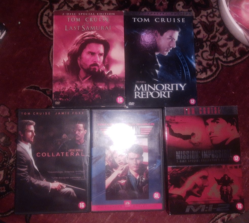 Collectie 6x TOM CRUISE DVD's / Top Gun Last Samurai MI-1+2, Engels, Vanaf 16 jaar, Nederlands, Ophalen of Verzenden