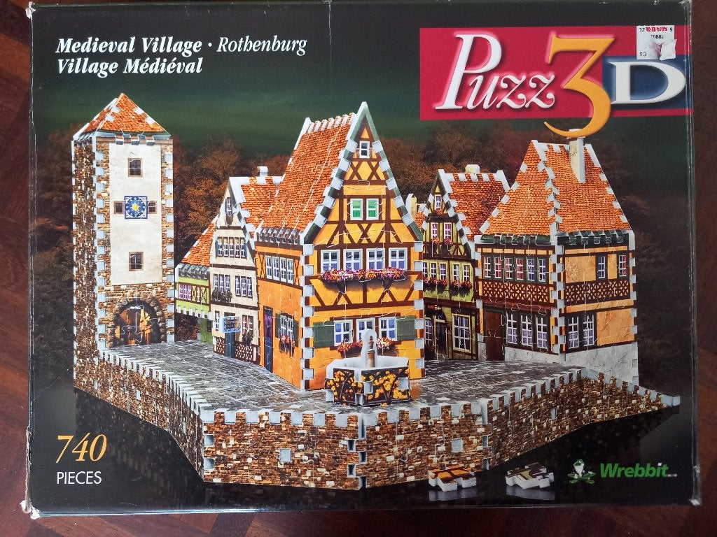 3D puzzel Medival Village Rothenburg, Ophalen of Verzenden, 500 t/m 1500 stukjes, Gebruikt, Rubik's of 3D-puzzel