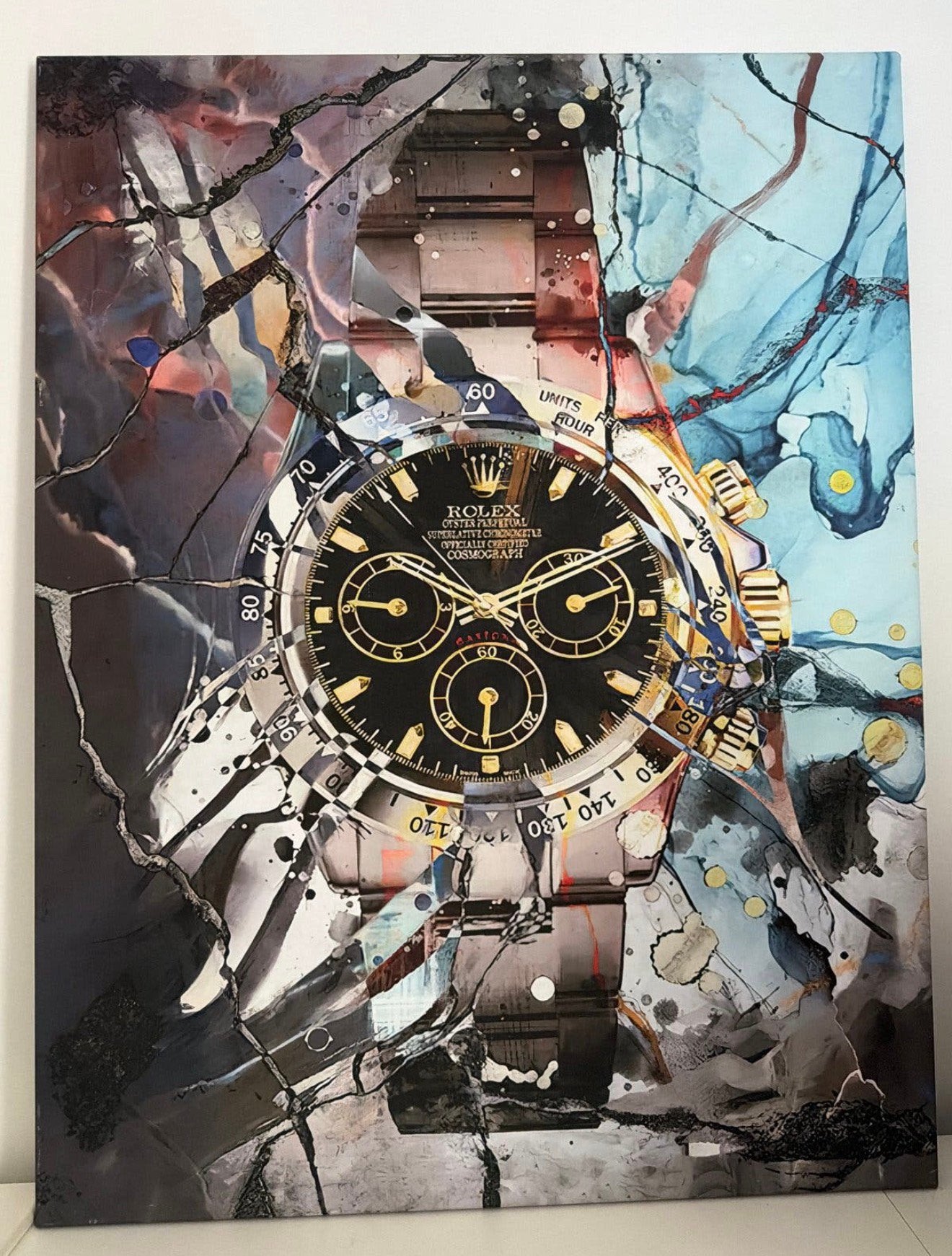 Canvas doek Rolex 70x90 - Luxe wanddecoratie, Ophalen, 50 – 75, Nieuw, Print
