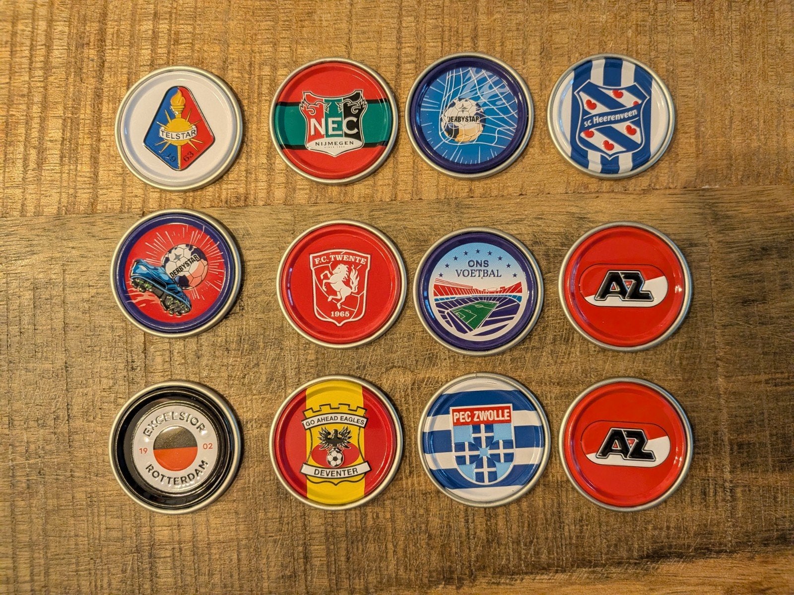 Voetbalclub munten Plus - diverse Nederlandse clubs, Ophalen of Verzenden, Gebruikt, Overige binnenlandse clubs, Overige typen