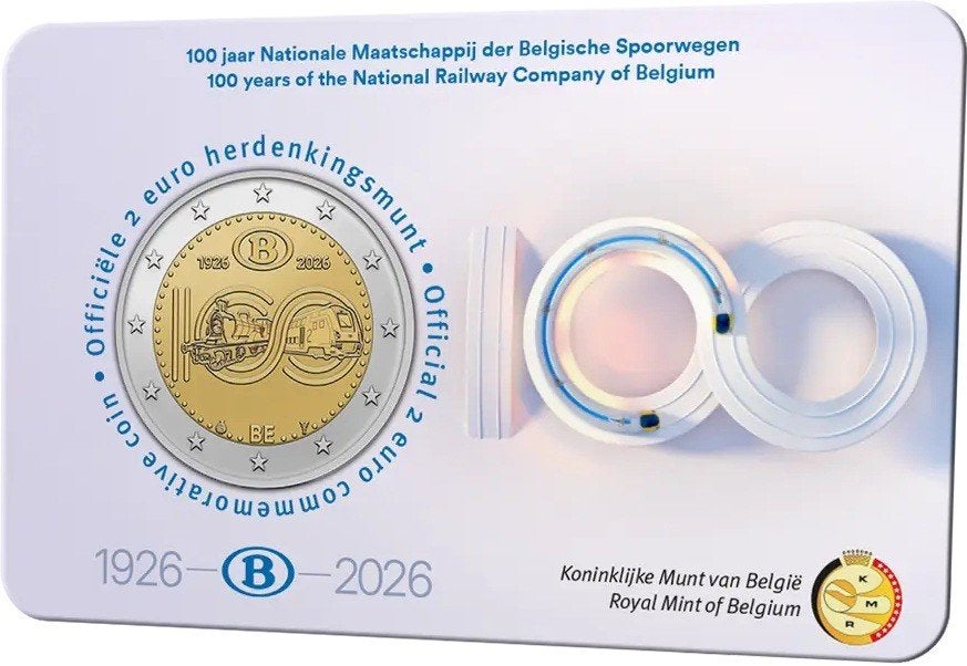 2 Euro BELGIE 2026 Nationale Maatschappij Belgische Spoorweg, Postzegels en Munten, Munten | Europa | Euromunten, Verzenden, België