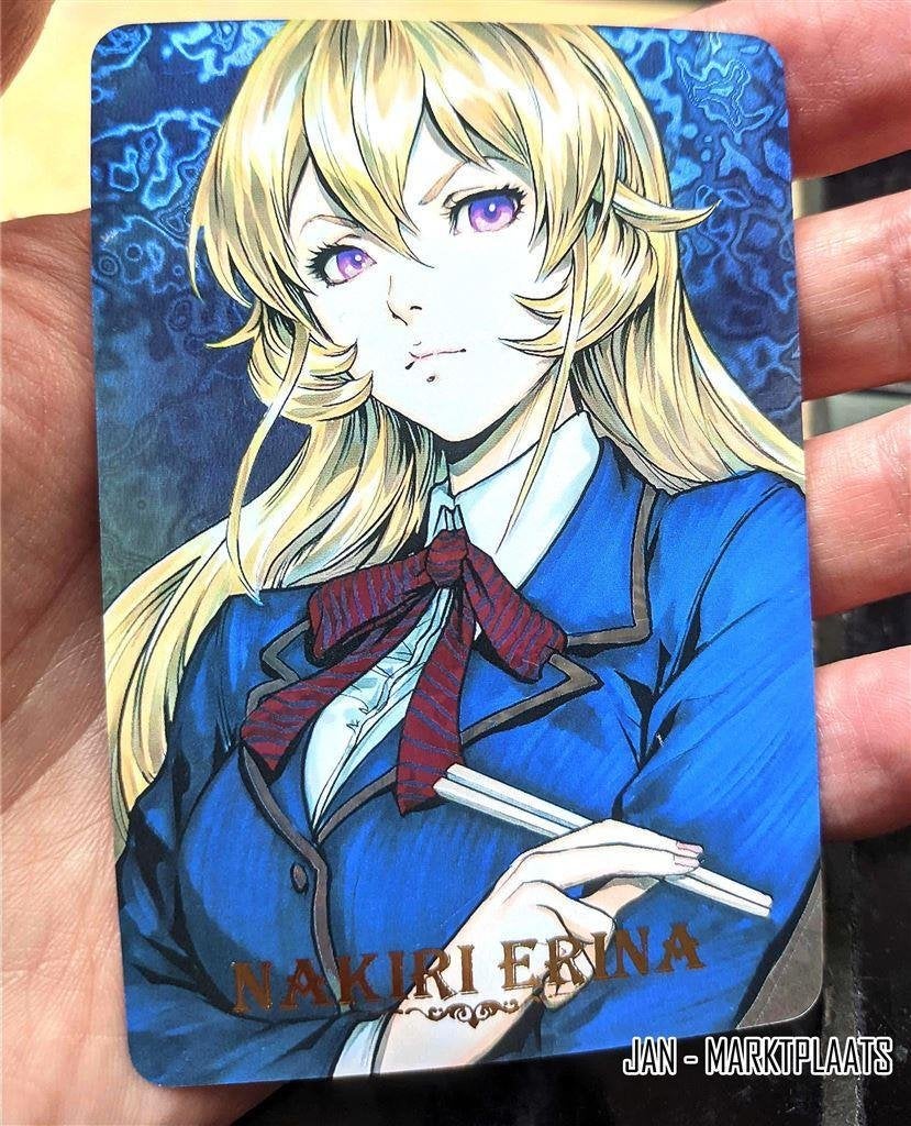 Erina Nakiri Food Wars anime Holo Foil Card, Verzenden, Kuifje, Zo goed als nieuw, Beeldje of Figuurtje