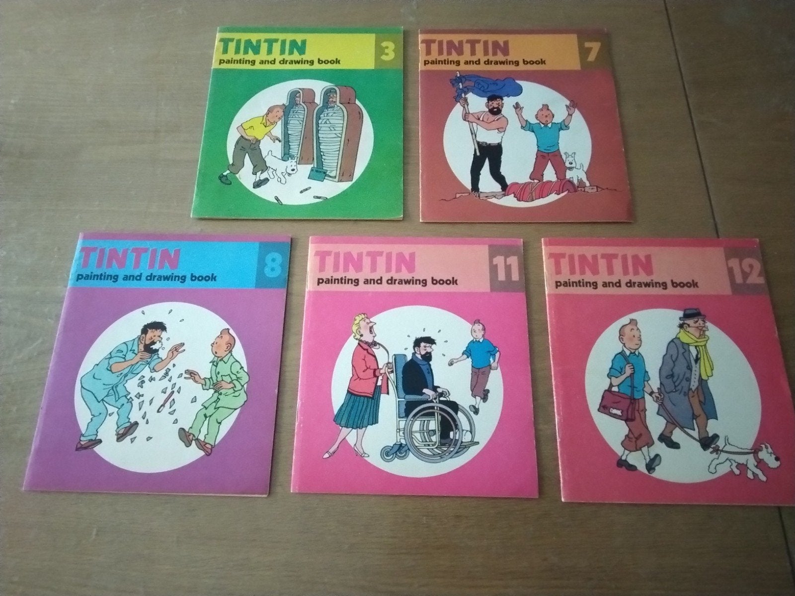 Kuifje (Tin Tin)  5 x kleurboekjes onbeschreven., Ophalen of Verzenden, Papier, Schets- of Tekenboek