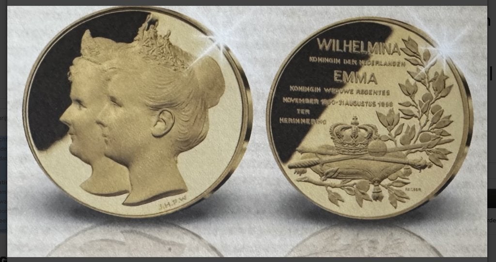 Gouden Penning - Het verdwenen goud: Dubbelportret 1898, Koningin Wilhelmina, Losse munt, Goud, Overige waardes