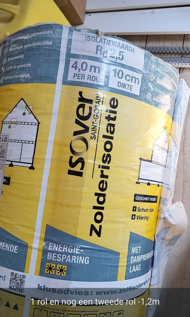 Isolatie, Ophalen of Verzenden, Overige materialen, Minder dan 4 cm, 15 m² of meer