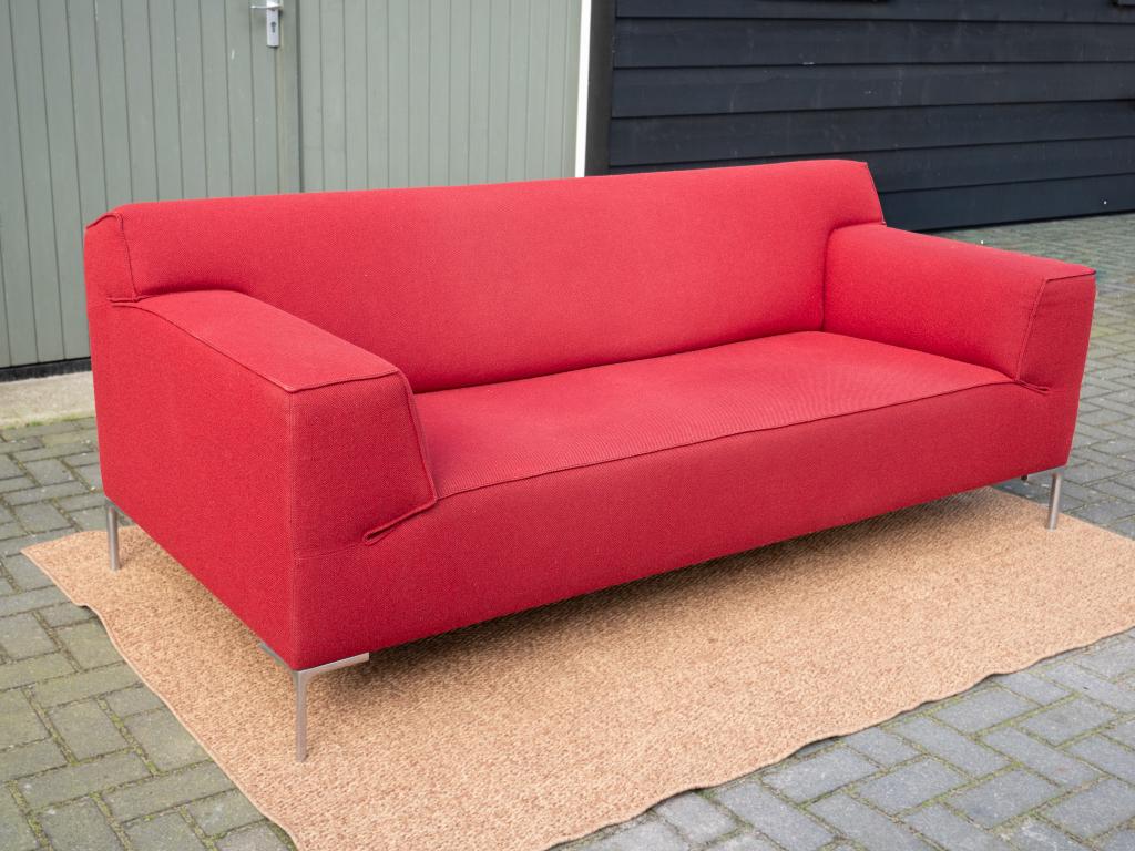 Design on Stock Bloq | 2,5-zits Design bank Rood | Sofa, Huis en Inrichting, Tweepersoons, 75 tot 100 cm, Ophalen of Verzenden