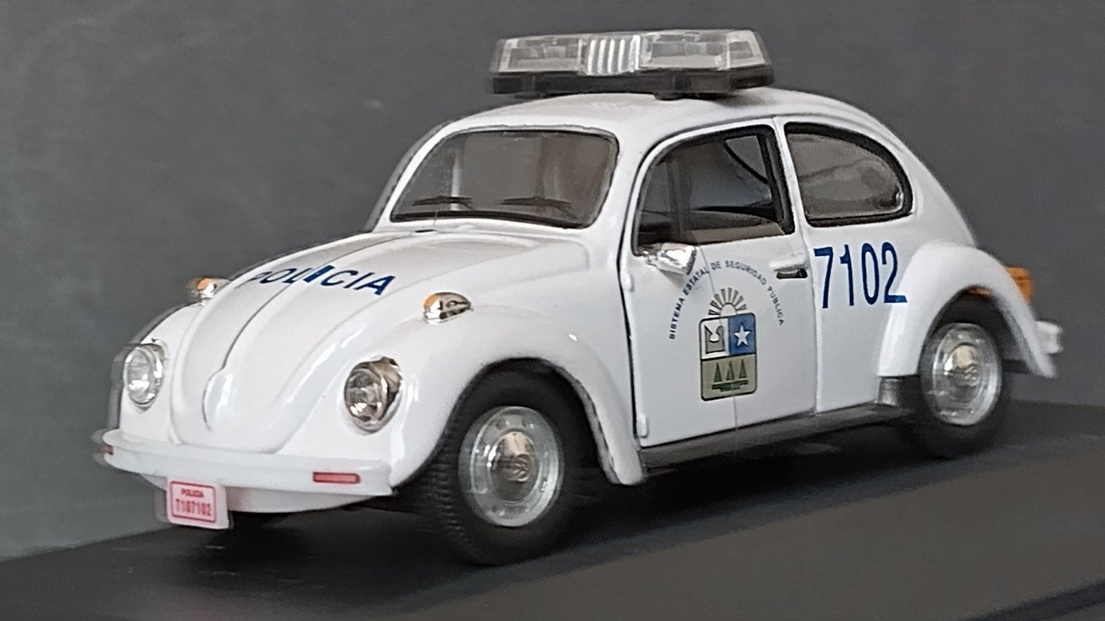 Volkswagen VW Escarabajo Beetle policia Mexico 1:43, Hobby en Vrije tijd, Overige merken, Auto, ., Ophalen of Verzenden