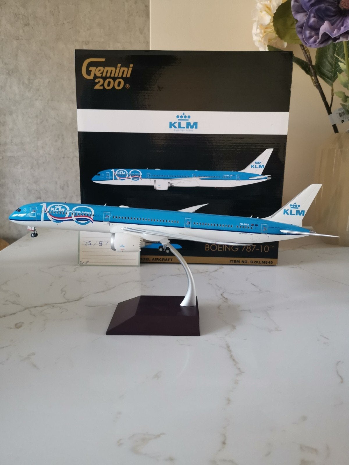 KLM B787-10 '100 Years' Gemini Jets 1:200 G2KLM849 PH-BKA, Overige merken, 1:200 of kleiner, Nieuw, Ophalen of Verzenden