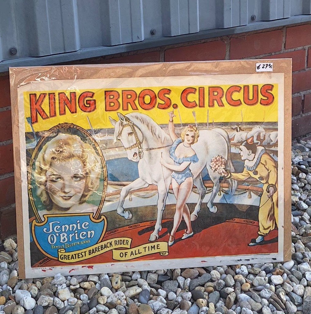 Vintage circus poster🤡 origineel uit 1965 en de U.S.A., Ophalen of Verzenden, Gebruikt, A1 t/m A3, Overige onderwerpen