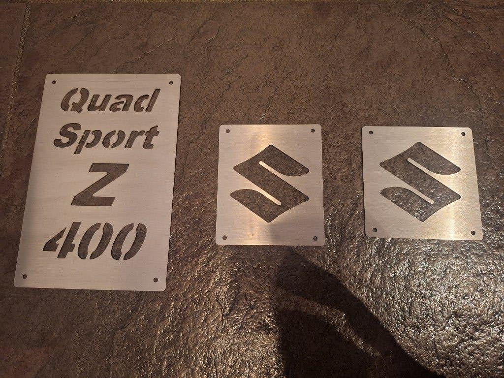 RVS Warning tags Suzuki LTZ 400 nieuw, Motoren, Onderdelen | Suzuki, Ophalen of Verzenden, Nieuw