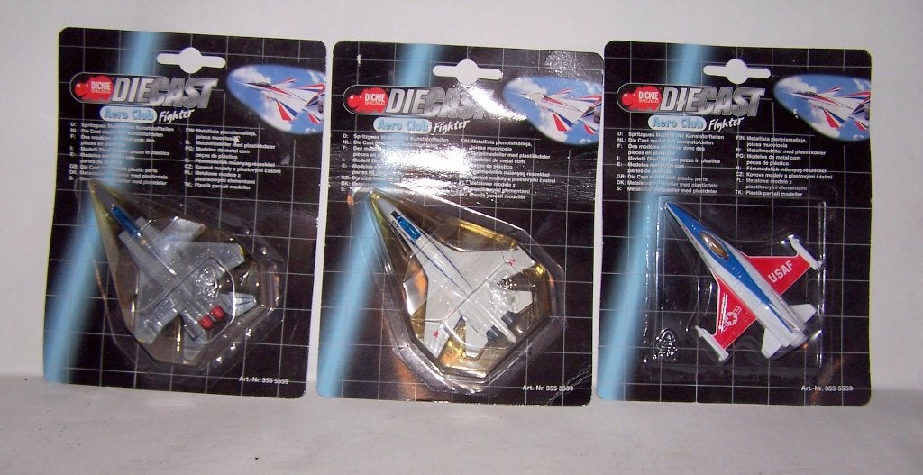 3 Dickie Diecast Aero Club Fighter Jets. Nieuw in ovp., Ophalen of Verzenden, Nieuw