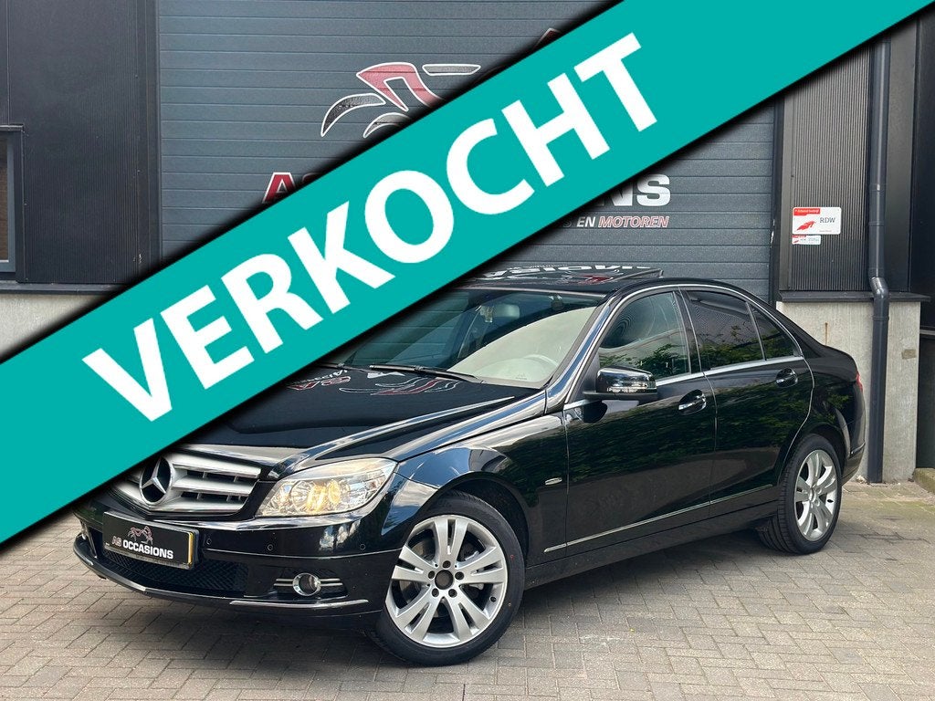 Mercedes-Benz C-klasse 200 Cruise - Pano - Automaat - Airco, Achterwielaandrijving, 4 cilinders, 1796 cc, Zwart