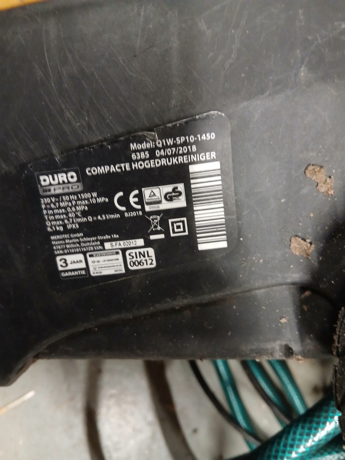 duro hoge druk spuit, Ophalen, Gebruikt, Elektrisch, Duro