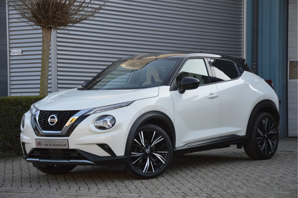 Nissan Juke 1.0 DIG-T N-Design AUT | 360 CAMERA | LED | BOSE, 12 maanden, Zwart, Automatische klimaatregeling, Wit