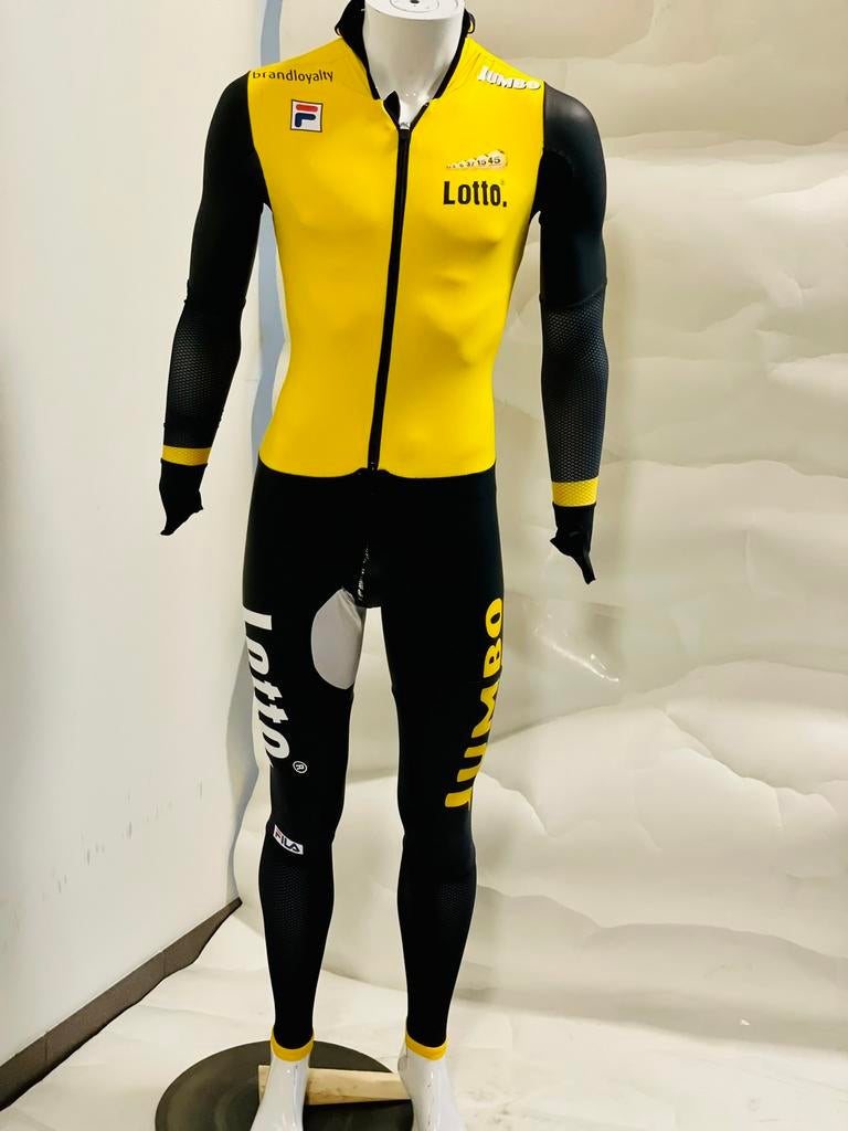Schaatskleding schaatspak snelpak speedsuit rubber maat M, Sport en Fitness, Schaatsen, Ophalen of Verzenden, Zo goed als nieuw