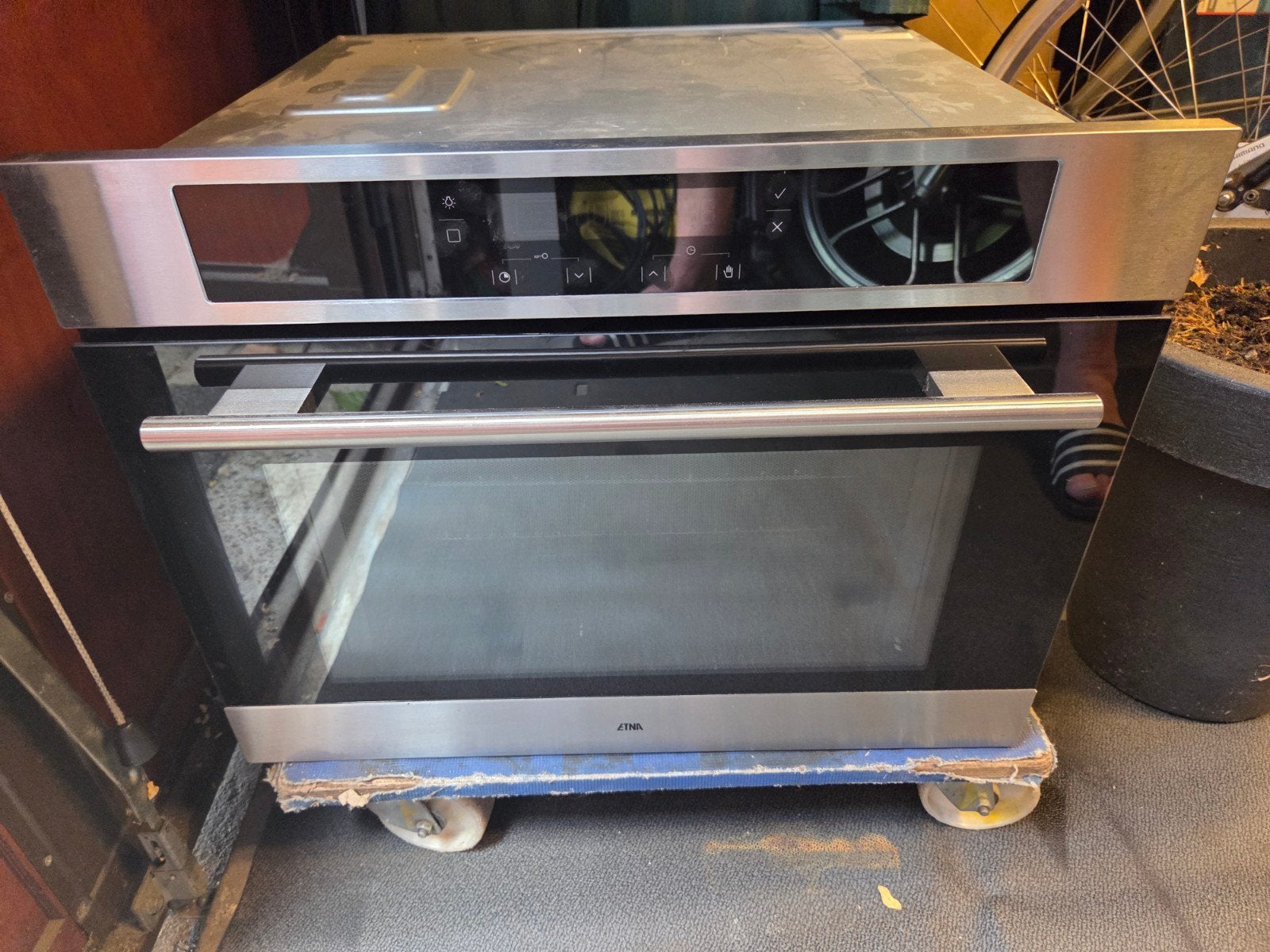 Etna inbouw oven met hete lucht functie, Ophalen, 45 tot 50 cm, Gebruikt, Hete lucht