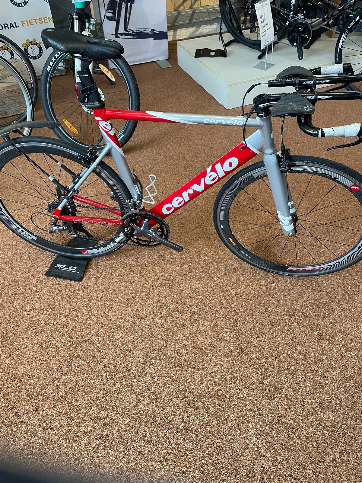 Cervélo Tijdritfiets 56 cm met Fulcrum Wielen, Fietsen en Brommers, Fietsen | Racefietsen, 28 inch, Gebruikt, Velgrem, Aluminium