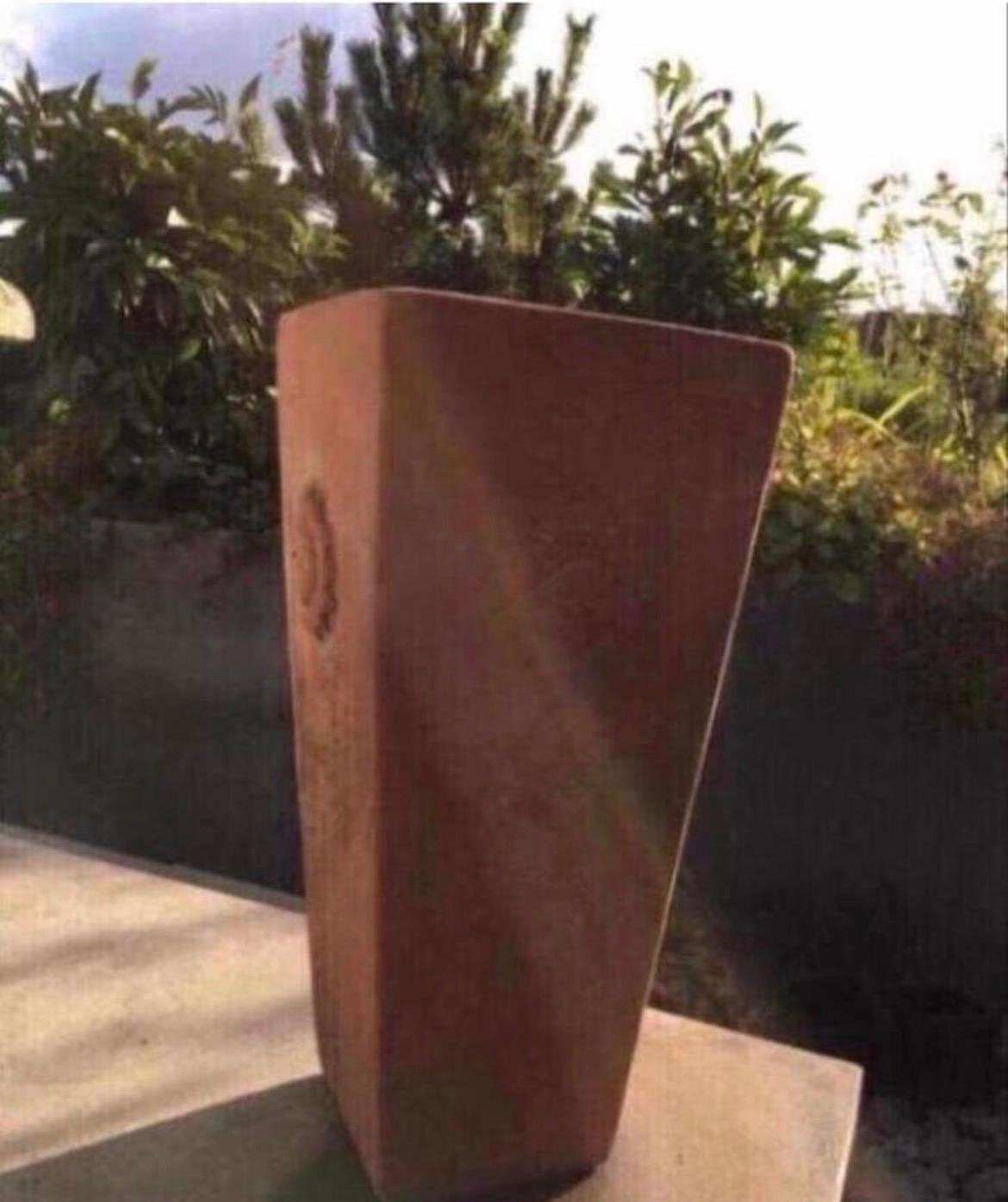Oude Toscaanse bloempot met een uniek zon motief, Tuin en Terras, Gebruikt, Binnen, Terracotta, Rechthoekig