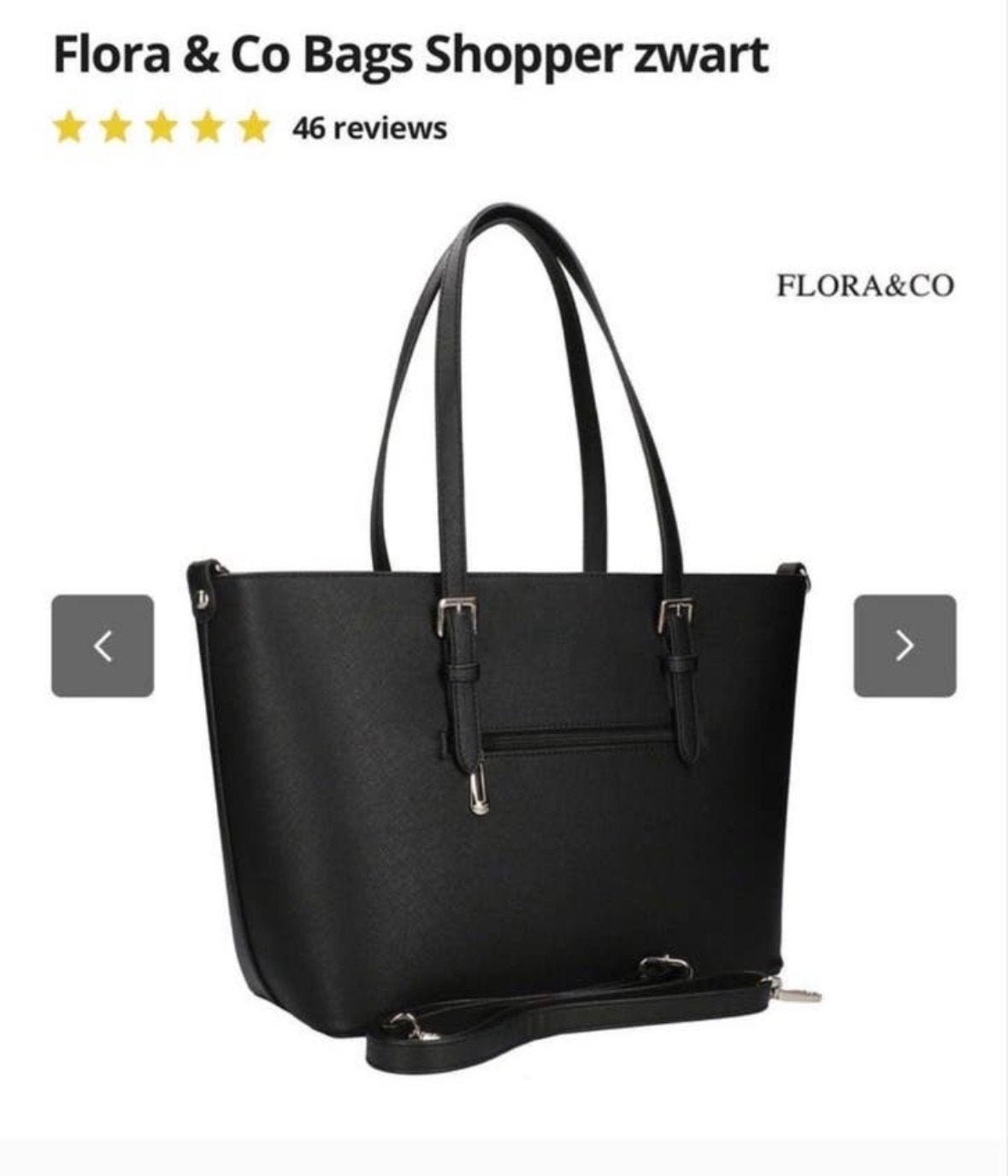 Flora & Co Handtas Zwart - Stijlvol en Praktisch, Sieraden, Tassen en Uiterlijk, Ophalen, Gebruikt, Zwart, Handtas