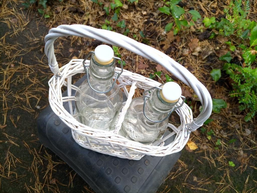 Flessenrekje met twee flessen, Antiek en Kunst, Ophalen
