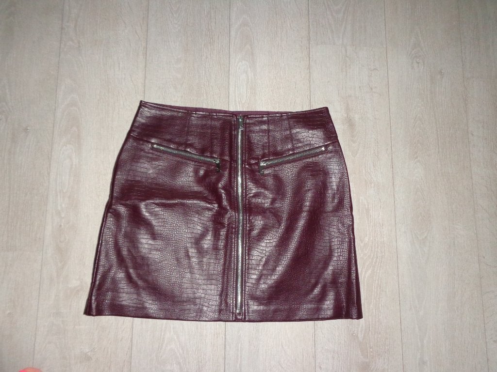 bordeaux nepleren rok van Pimkie, maat 44, Maat 42/44 (L), Nieuw, Ophalen of Verzenden, Boven de knie