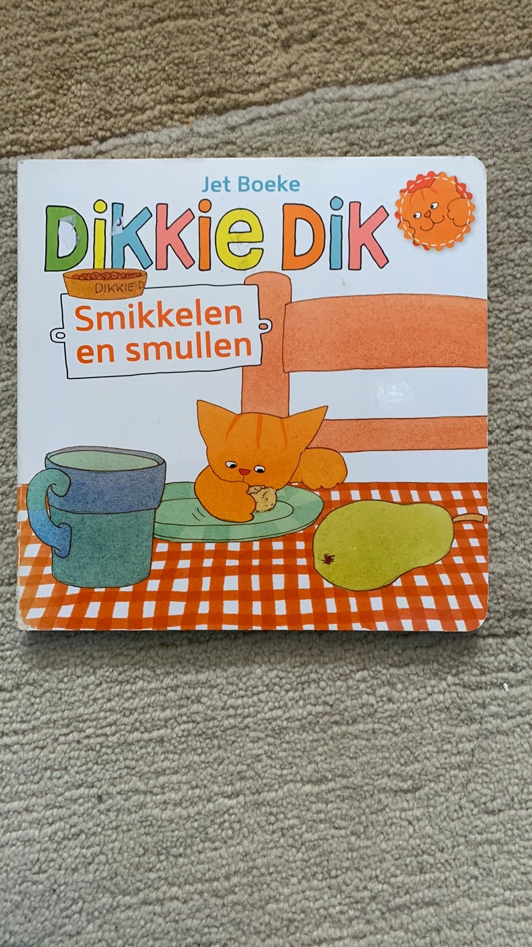 Dikkie Dik, Smikkelen en smullen, vierkant kartonboekje, Gelezen, Fictie algemeen, Jongen of Meisje, Ophalen of Verzenden