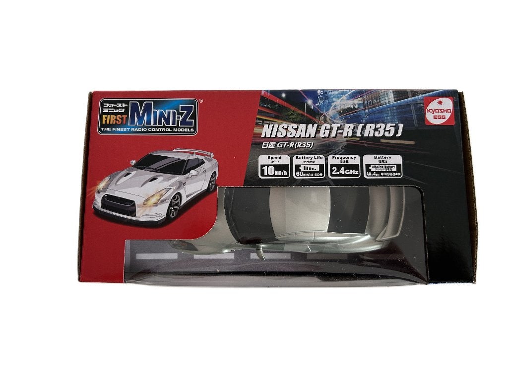 Kyosho First Mini-Z 1:28 Nissan GT-R R35 Silver, Hobby en Vrije tijd, Ophalen of Verzenden, Nieuw, Overige schalen, Auto onroad