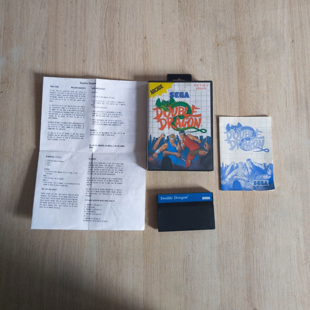 Double Dragon (Blue Label) - Sega Master System, Spelcomputers en Games, Gebruikt, Vechten, Verzenden, 2 spelers