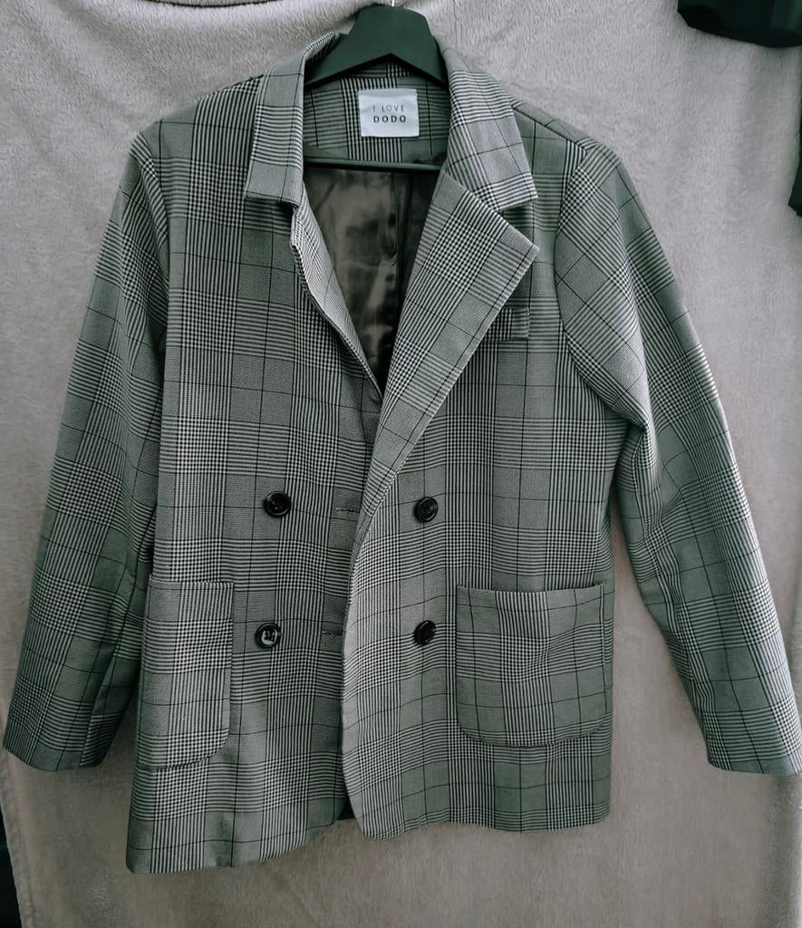 Vintage Oversized Blazer Maat S - I Love Dodo, I Love Dodo, Beige, Ophalen of Verzenden, Zo goed als nieuw