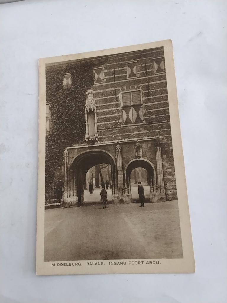 MIDDELBURG. BALANS. INGANG POORT ABDIJ, Ophalen of Verzenden, Voor 1920, Zeeland