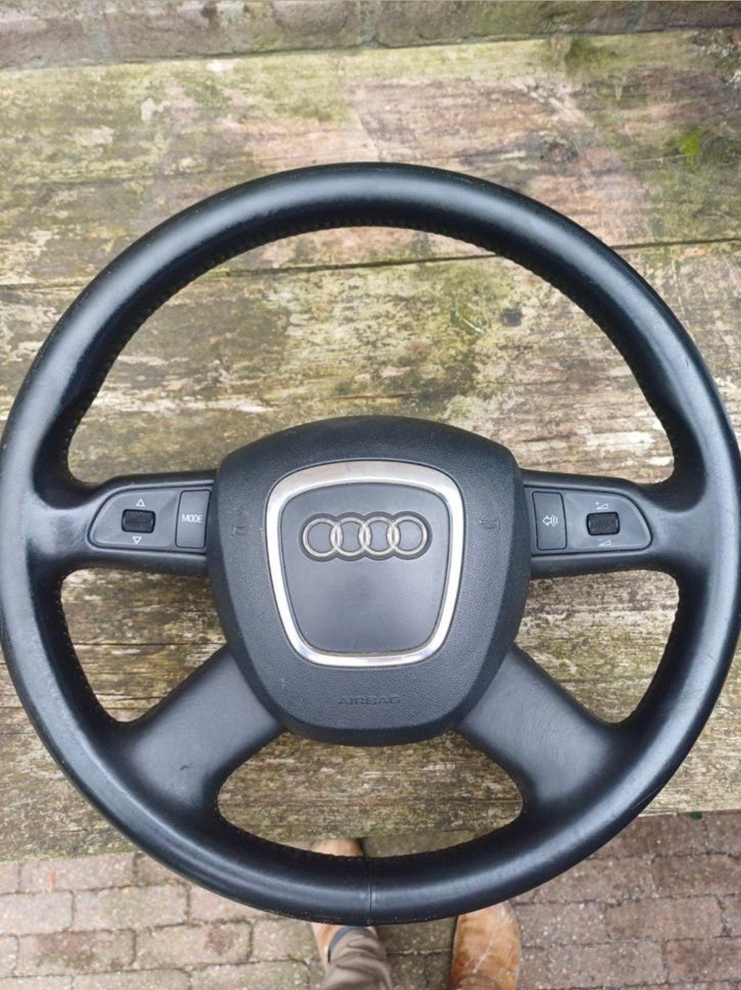 Lederen stuur met airbag Audi A4, Auto-onderdelen, Besturing, Ophalen of Verzenden, Gebruikt, Audi