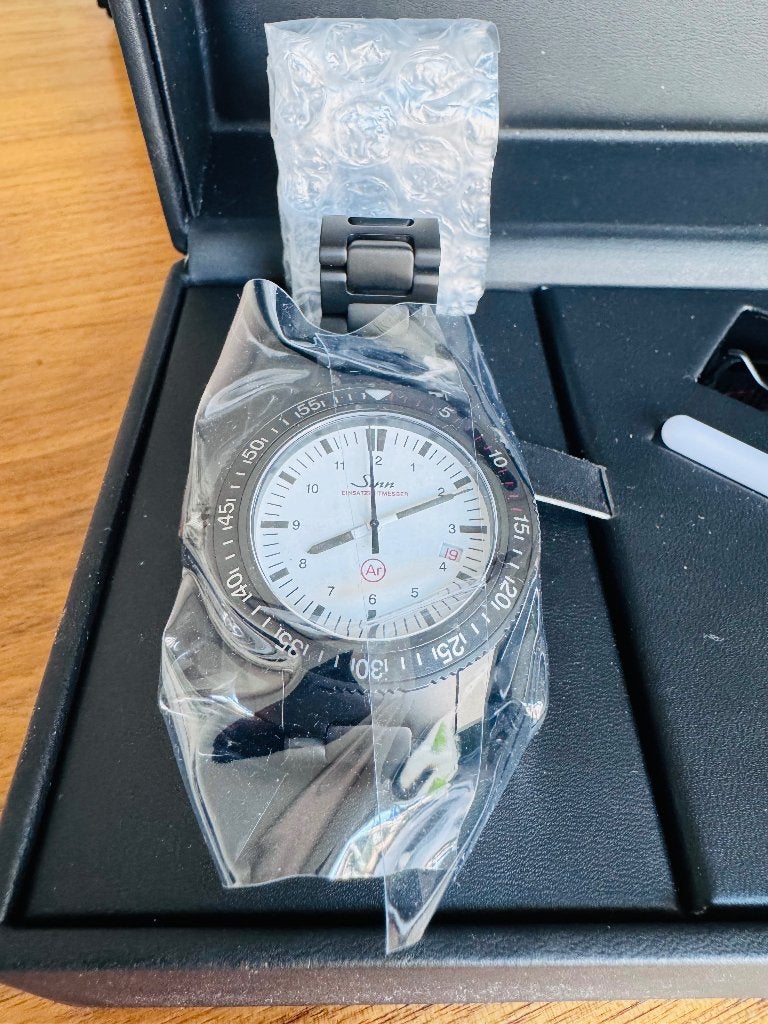 Sinn EMZ3 SW limited edition (white dail) SERVICED, Overige merken, Staal, Staal, Polshorloge