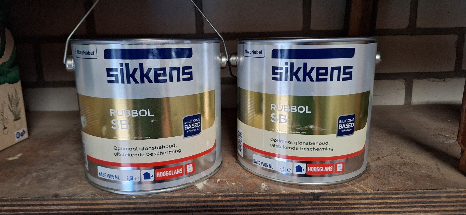 Sikkens Rubbol SB Hoogglans RAL 9001 Cremewit 2x 2,5L, Ophalen, Nieuw, Wit, Lak