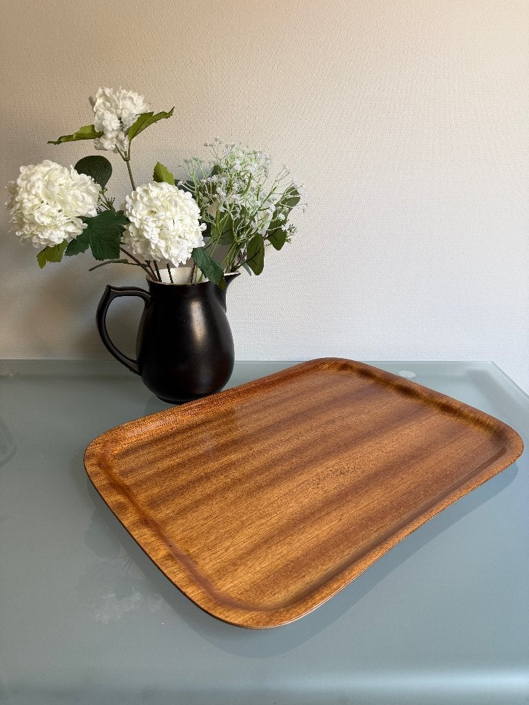 Vintage dienblad Svens Krona Finland Scandinavisch, Gebruikt, Ophalen of Verzenden, Afgeronde hoeken, Dienblad