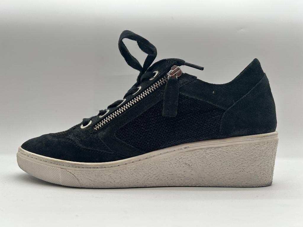 DLSport, maat 40 Zwarte sneakers met subtiele glinstering, Verzenden, Zwart, DL Sport, Sneakers of Gympen