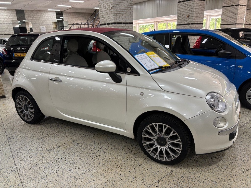 Fiat 500C 1.4 Sport Cabriolet Airco Leder Parelmoer Dak werk, Euro 5, 101 pk, Gebruikt, 4 cilinders