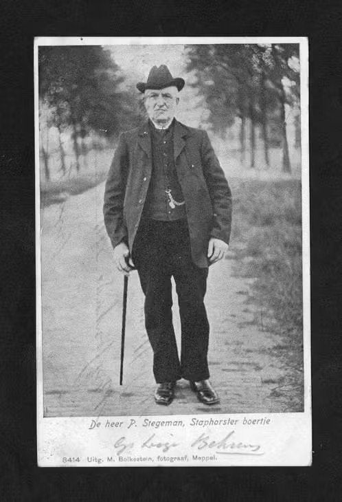 Staphorst P. Stegeman Staphorster Boertje 1904., Ophalen of Verzenden, Voor 1920, Gelopen, Overijssel