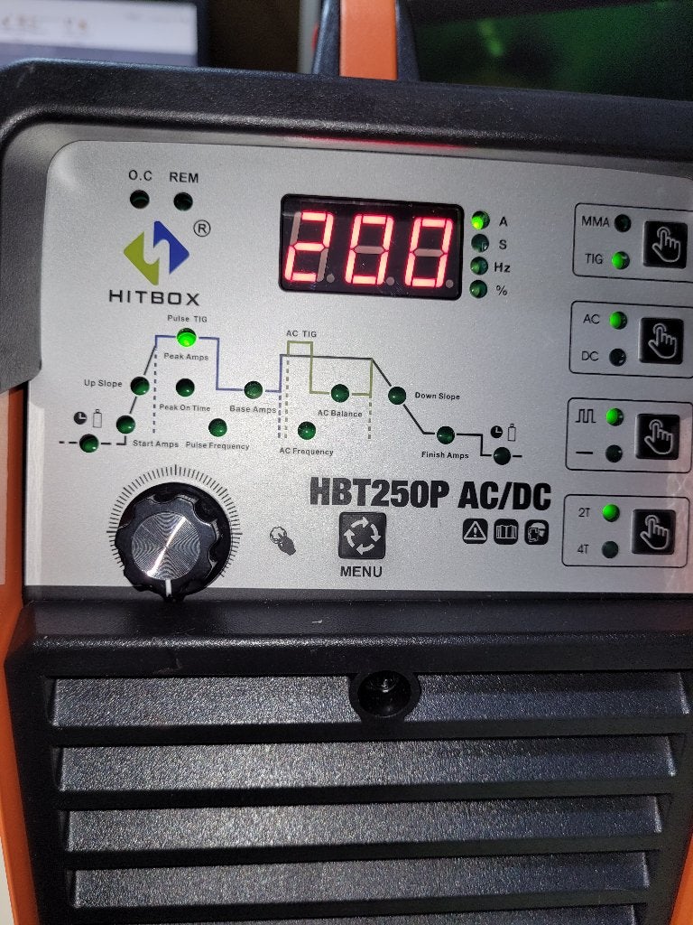 Hitbox AC-DC Tig lasmachine voor Aluminium, Ophalen, Nieuw, 150 tot 250 ampère, Tig